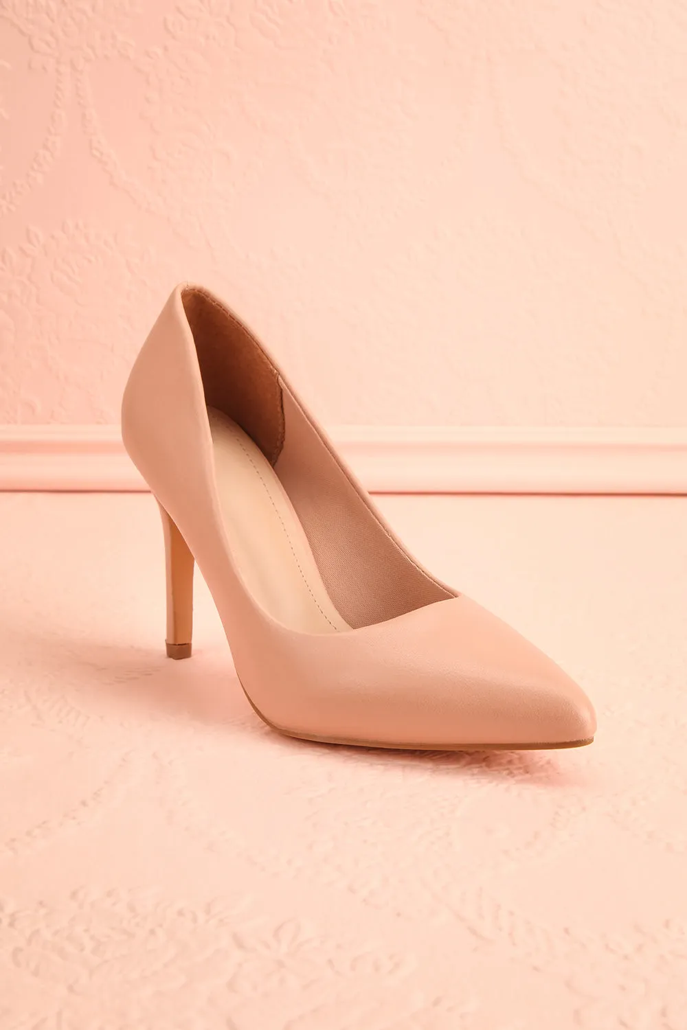Mounai Beige | Pointed Toe Heels