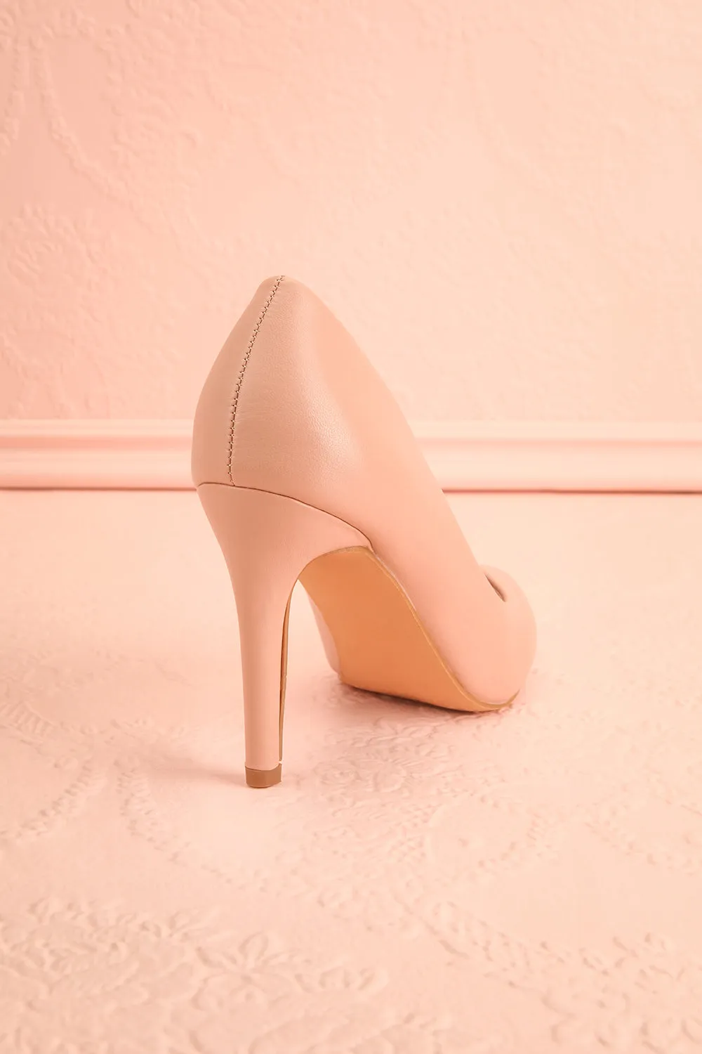 Mounai Beige | Pointed Toe Heels