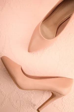Mounai Beige | Pointed Toe Heels