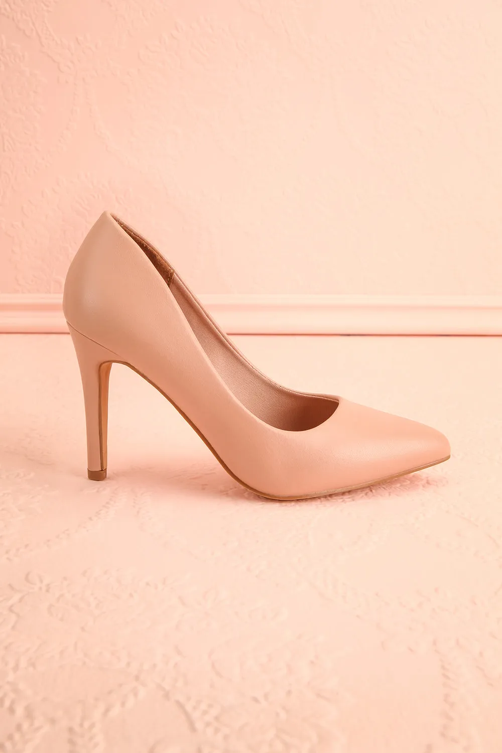Mounai Beige | Pointed Toe Heels