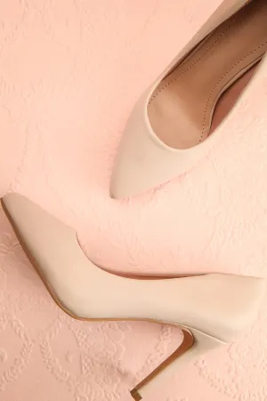 Mounai Ivory | Pointed Toe Heels