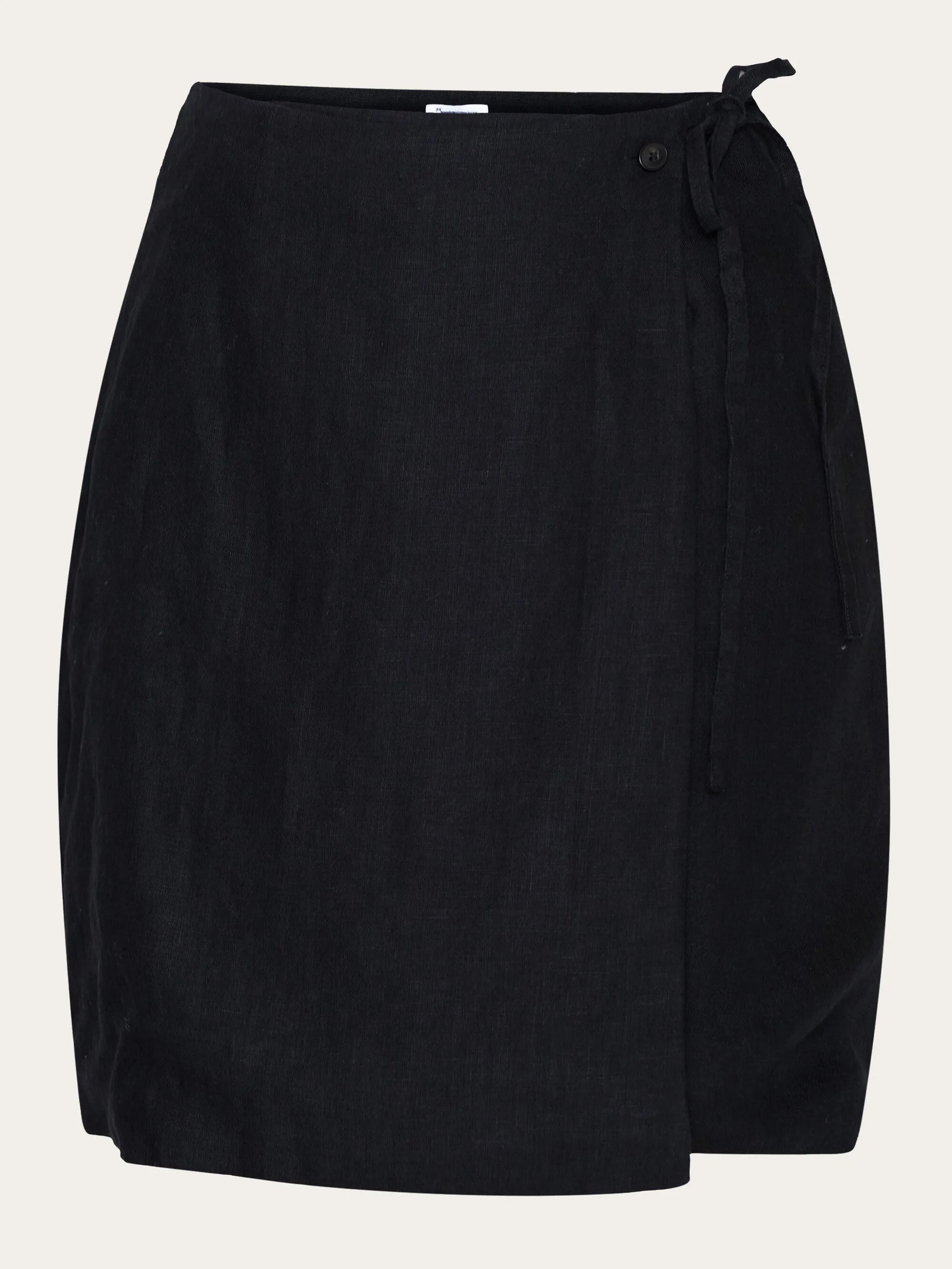 Natural linen wrap skirt - Black Jet Knowledge Cotton
