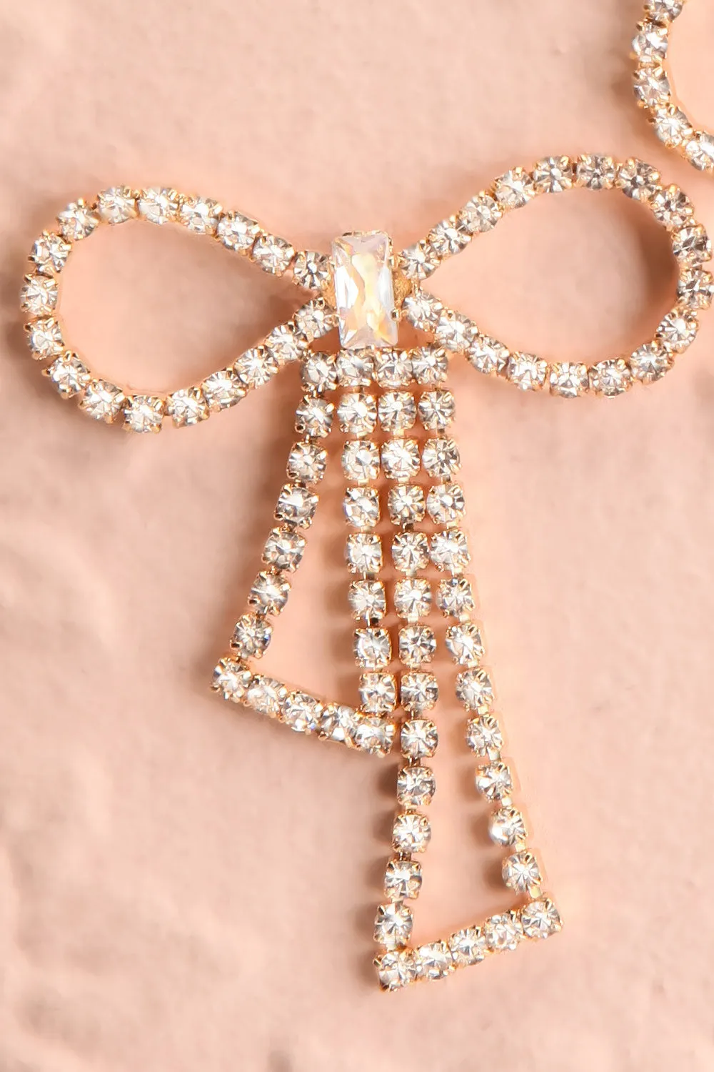 Nemeia Gold | Crystal Bow Earrings