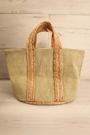 Nessie | Sage Green Woven Market Tote