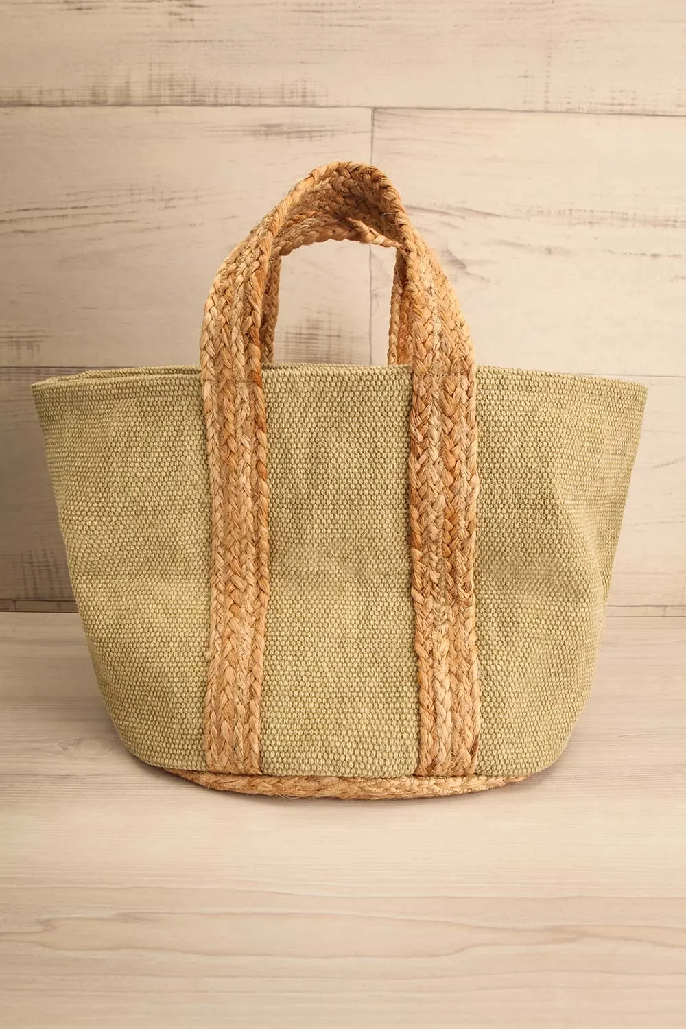 Nessie | Sage Green Woven Market Tote