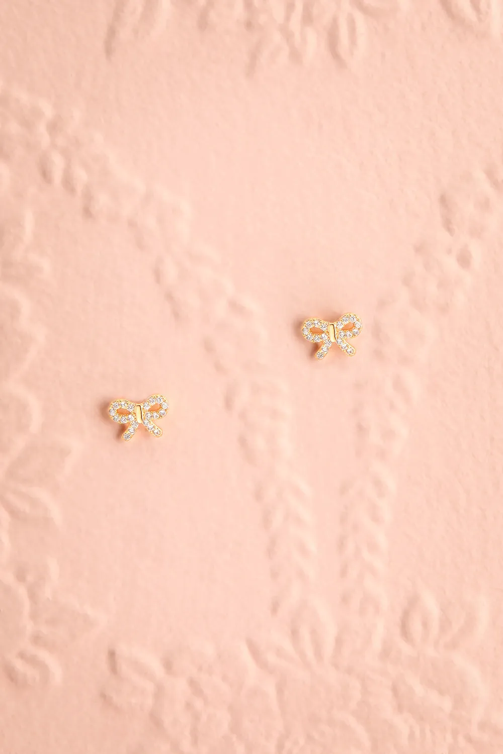 Nikita Gold | Bow Earrings w/ Crystals