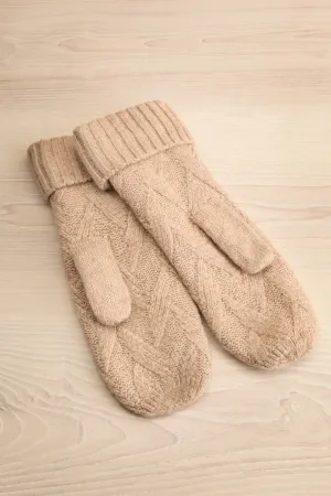 Novgorod Taupe | Knit Mittens