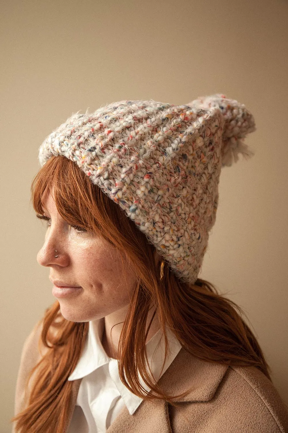 Nukus | Colourful Knit Tuque w/ Pompom