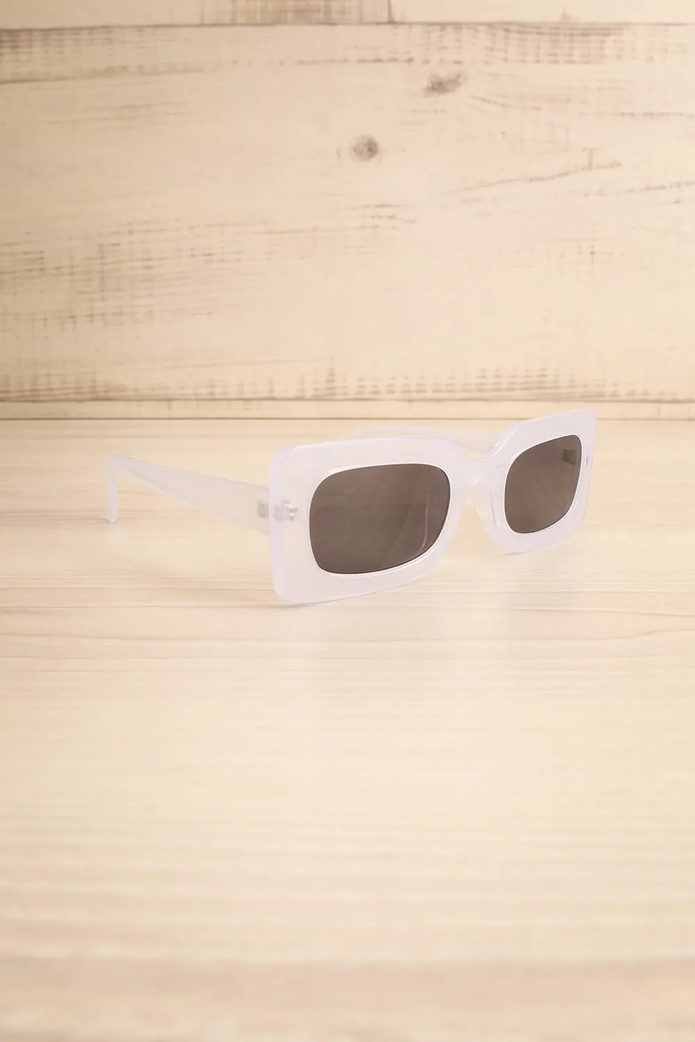 Numba White | Rectangular Sunglasses