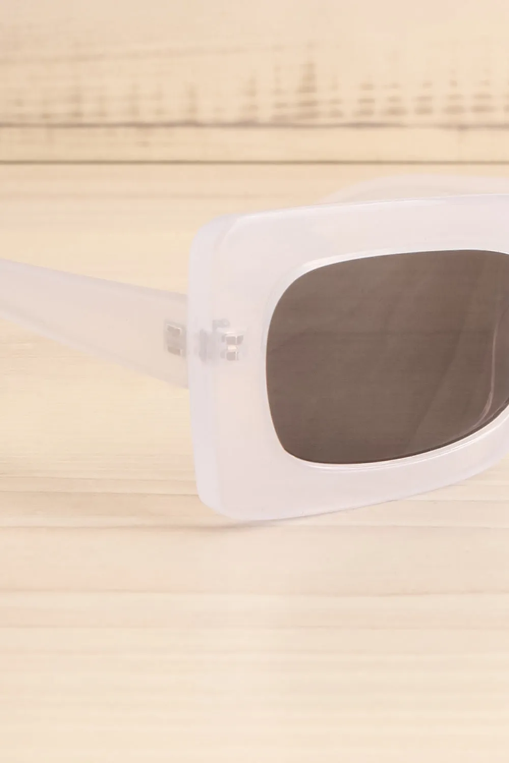 Numba White | Rectangular Sunglasses