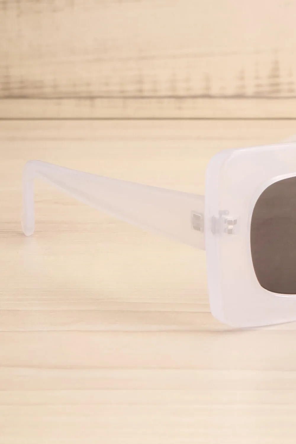 Numba White | Rectangular Sunglasses