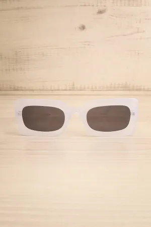 Numba White | Rectangular Sunglasses