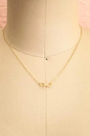 Omega | Infinity Pendent Gold Necklac
