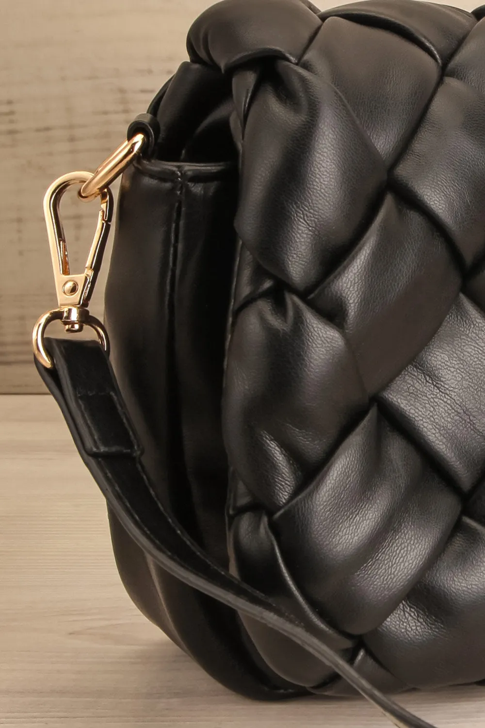 Orense | Black Woven Crossbody Bag