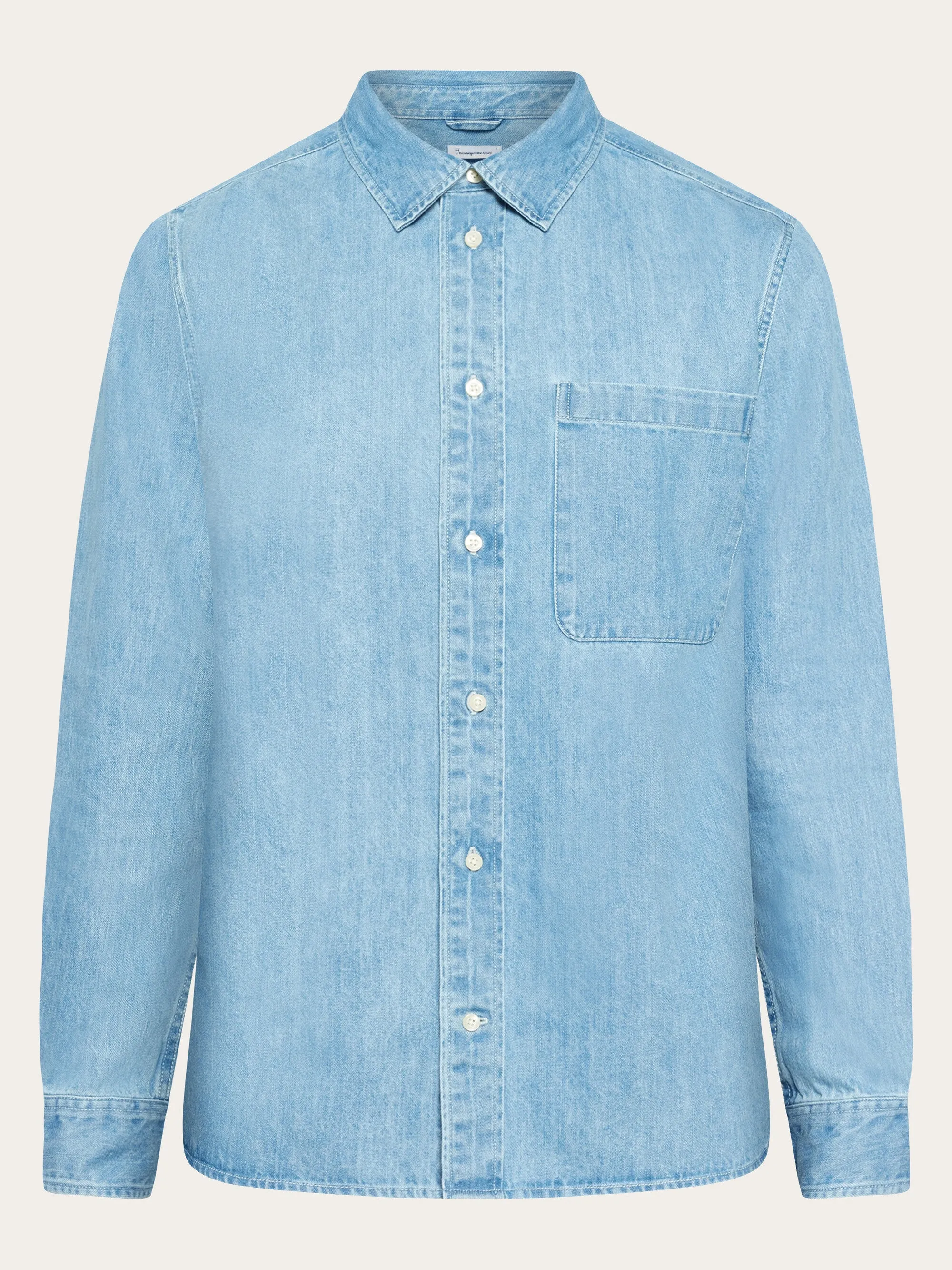 Organic Cotton Natural Indigo Denim Shirt GOTS - Light Blue denim Knowledge Cotton