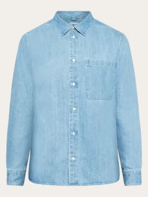 Organic Cotton Natural Indigo Denim Shirt GOTS - Light Blue denim Knowledge Cotton