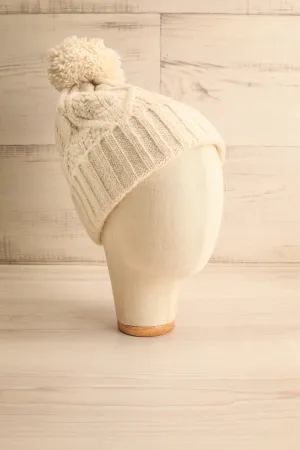 Oyonnax Ivory | Knit Tuque w/ Pompom