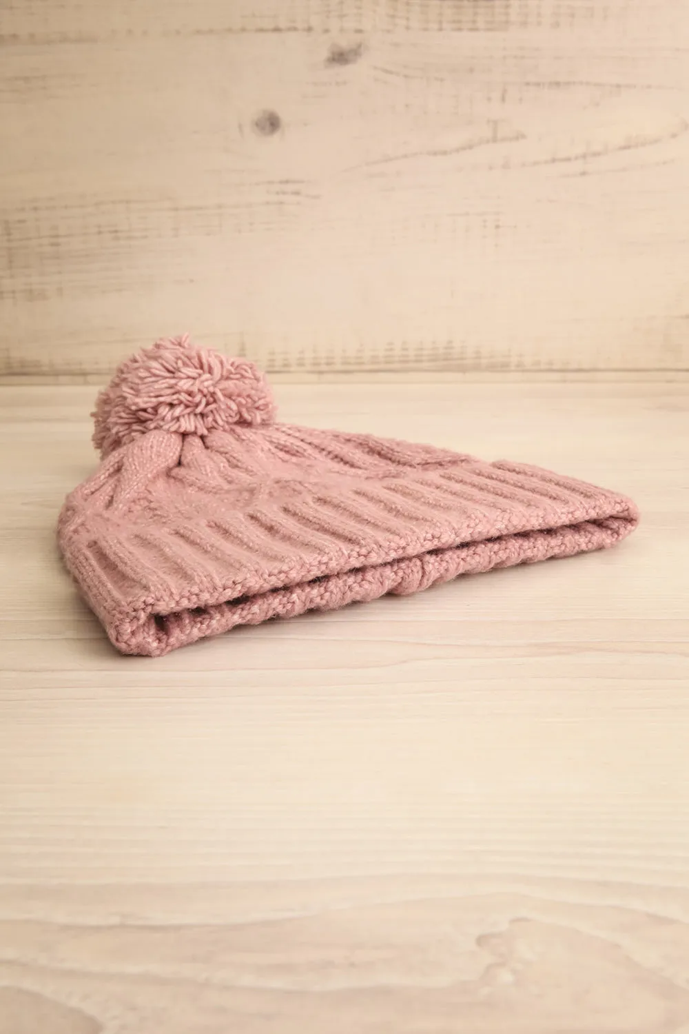 Oyonnax Pink | Knit Tuque w/ Pompom