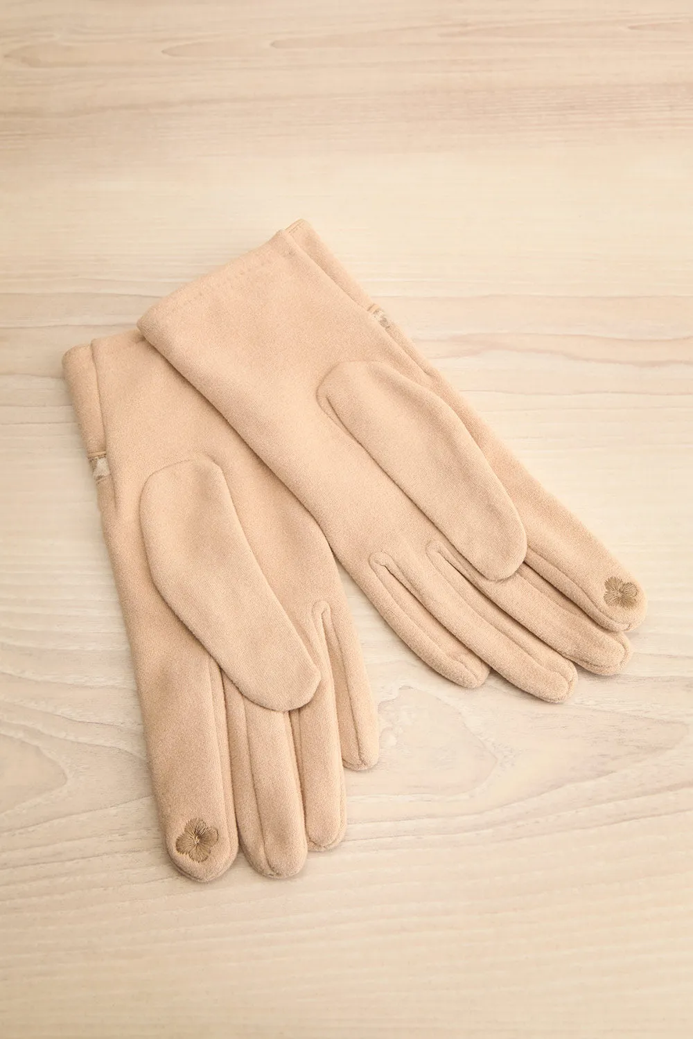 Paysage D'Automne | Felt Gloves w/ Leopard Print