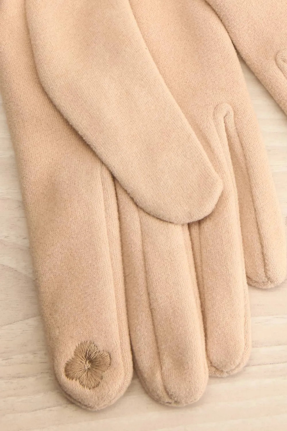 Paysage D'Automne | Felt Gloves w/ Leopard Print