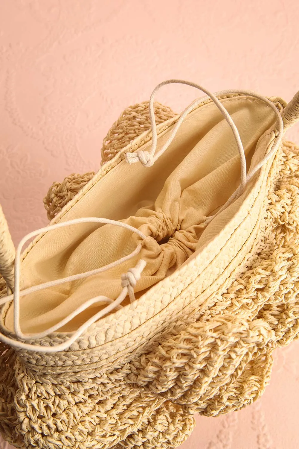 Peniche | Raffia Knitted Ruffle Handbag