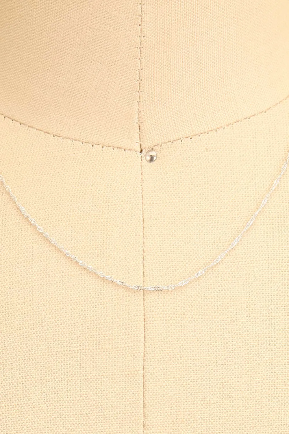 Perry | Silver Plated Flat Twist Chain