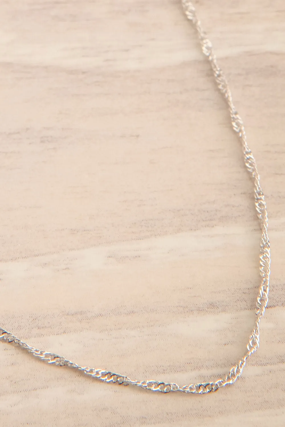 Perry | Silver Plated Flat Twist Chain