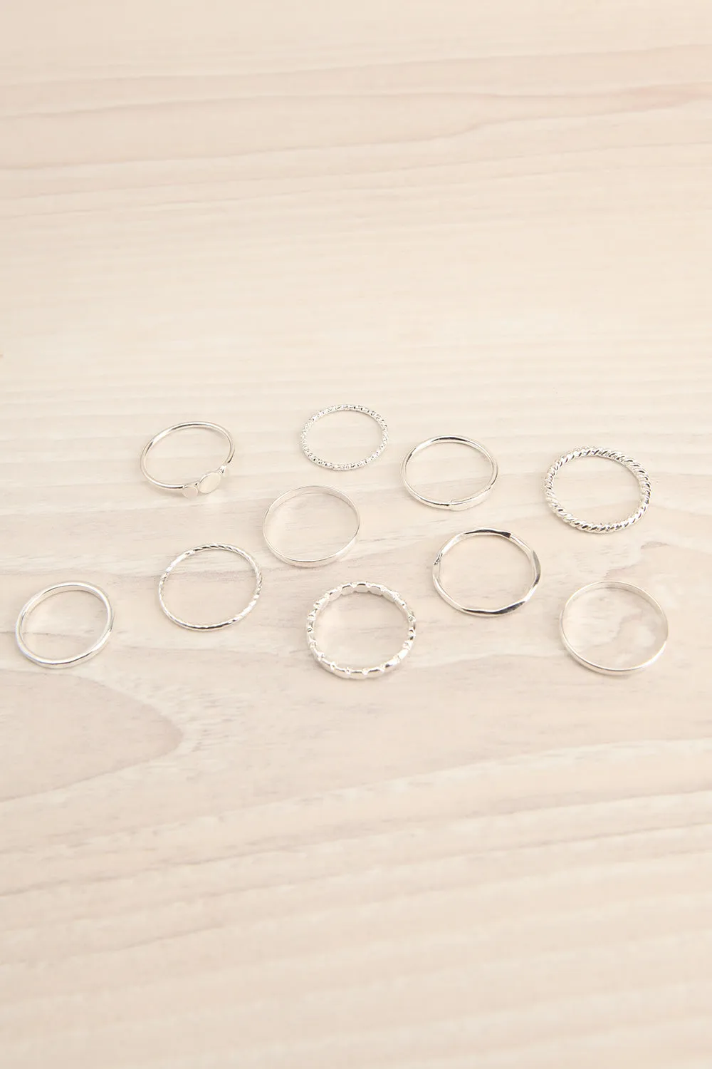 Piltene Silver | Set of 10 Assorted Rings