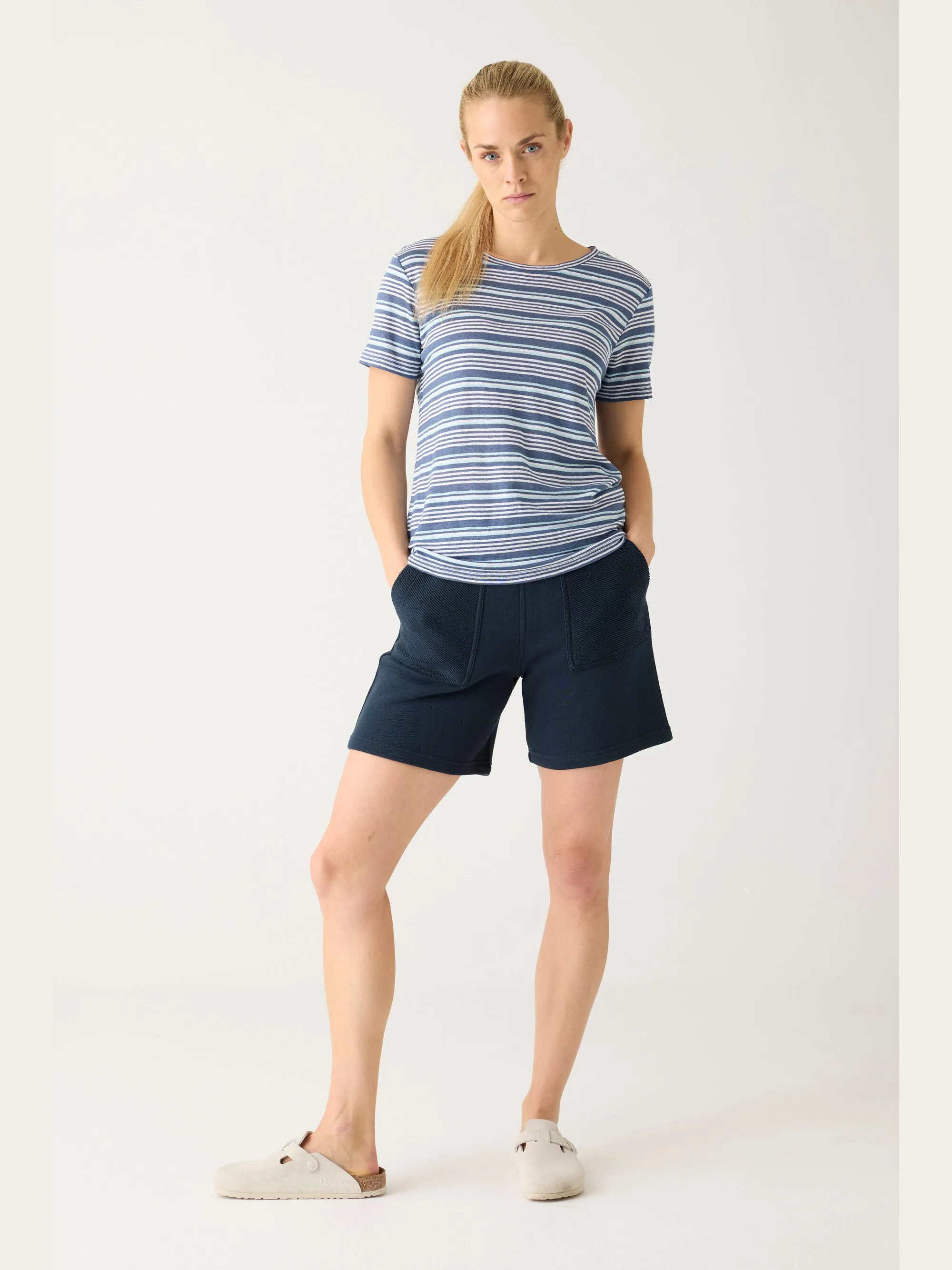 POSEY wide fit mid-rise sweat shorts - GOTS/Vegan - Total Eclipse Knowledge Cotton