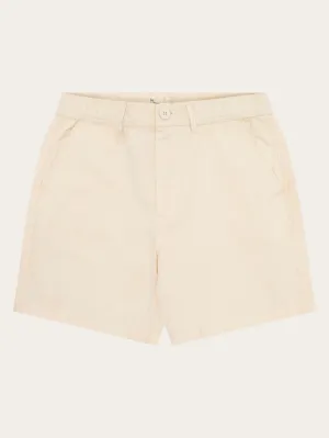 POSEY wide mid-rise twill shorts - GOTS/Vegan - Egret Knowledge Cotton