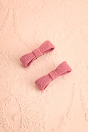 Puriminimosa Mauve | Mini Bow Hair Clips