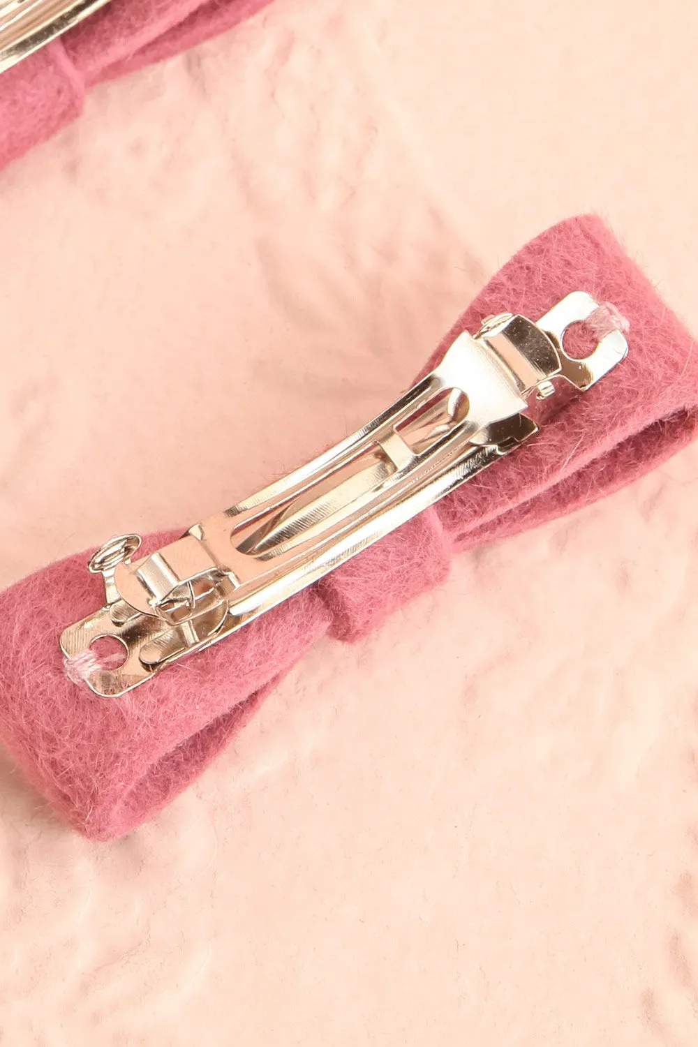 Puriminimosa Mauve | Mini Bow Hair Clips