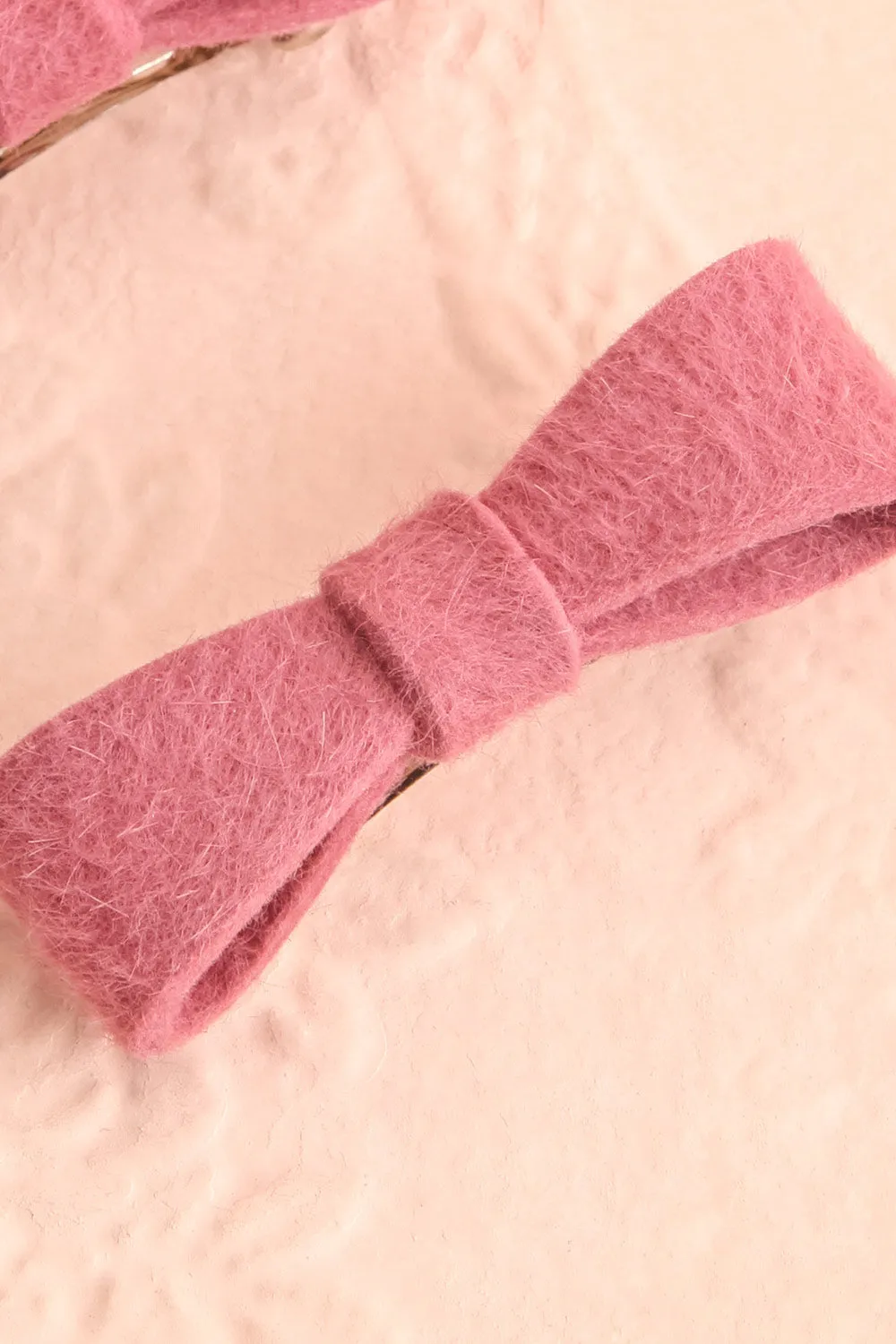 Puriminimosa Mauve | Mini Bow Hair Clips