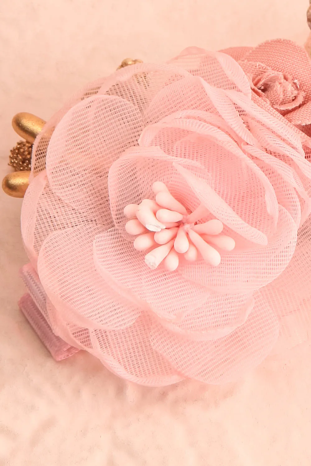 Rakan | Hair Clip w/ Organza Flowers