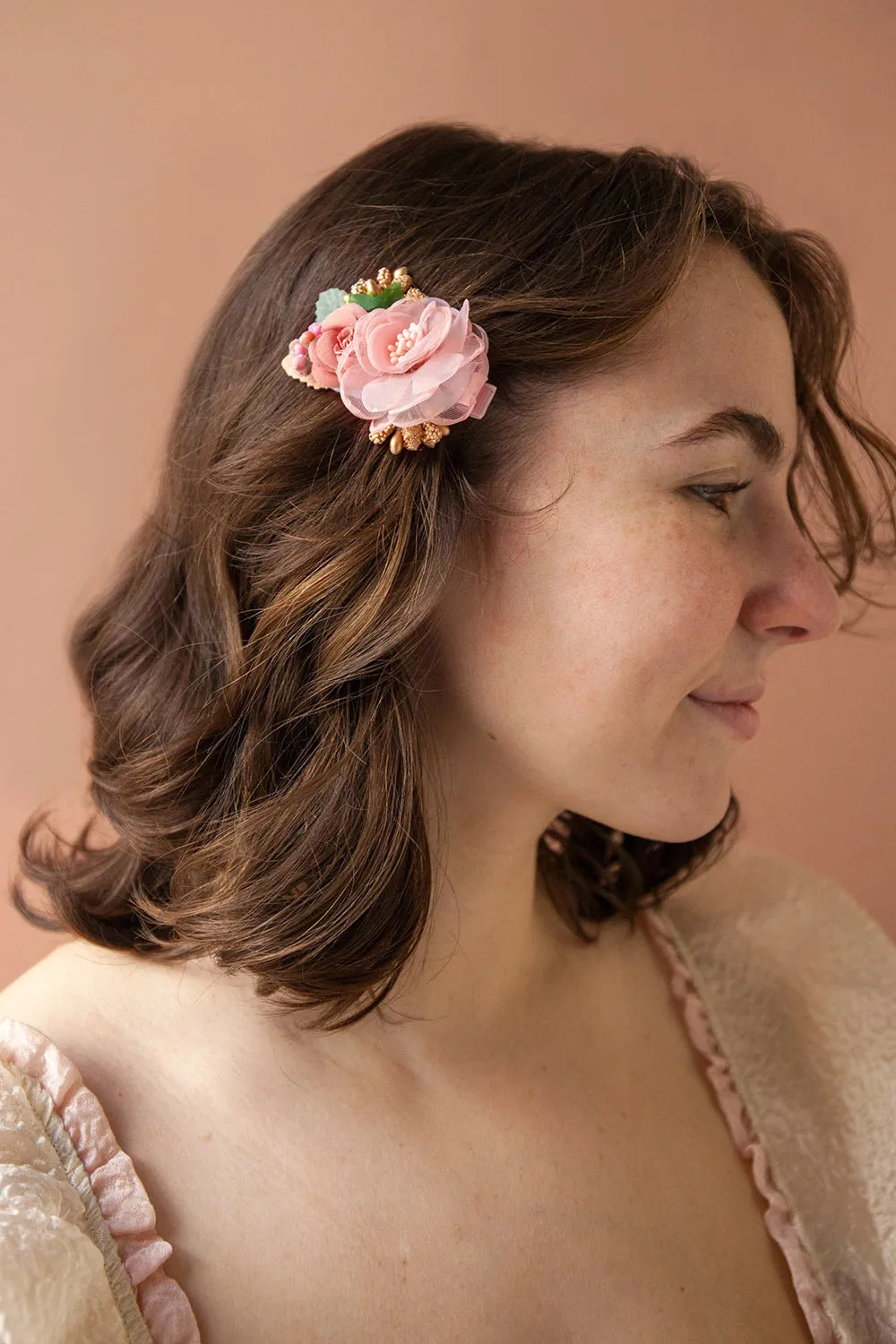 Rakan | Hair Clip w/ Organza Flowers