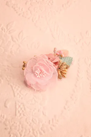 Rakan | Hair Clip w/ Organza Flowers
