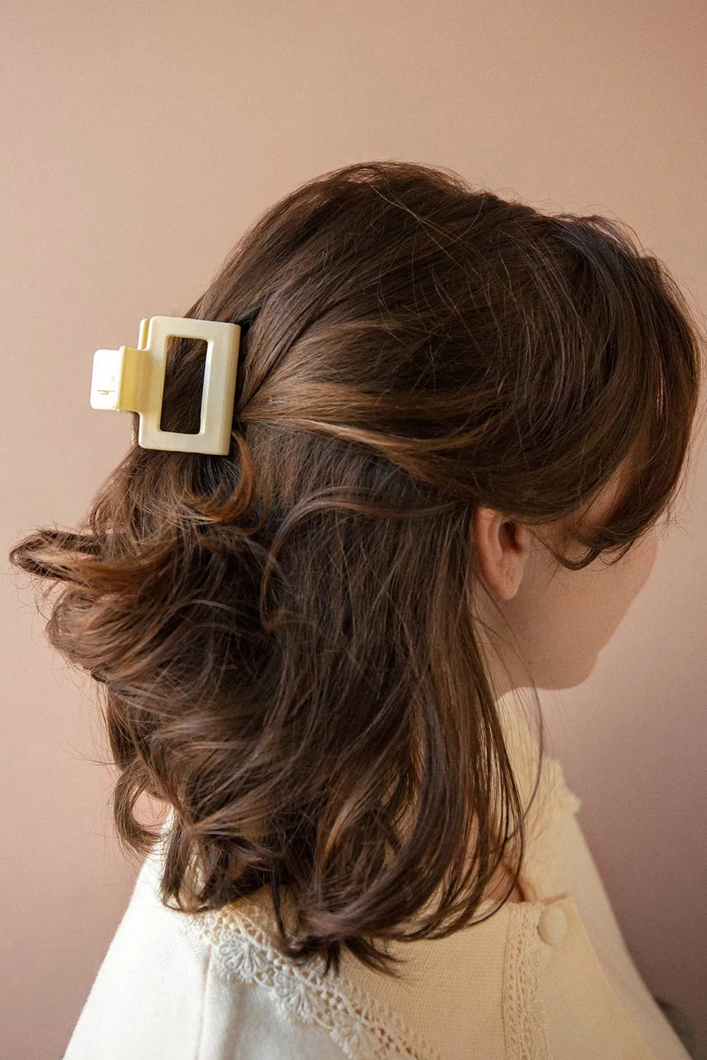 Ramila Ivory | Squared Hair Clip