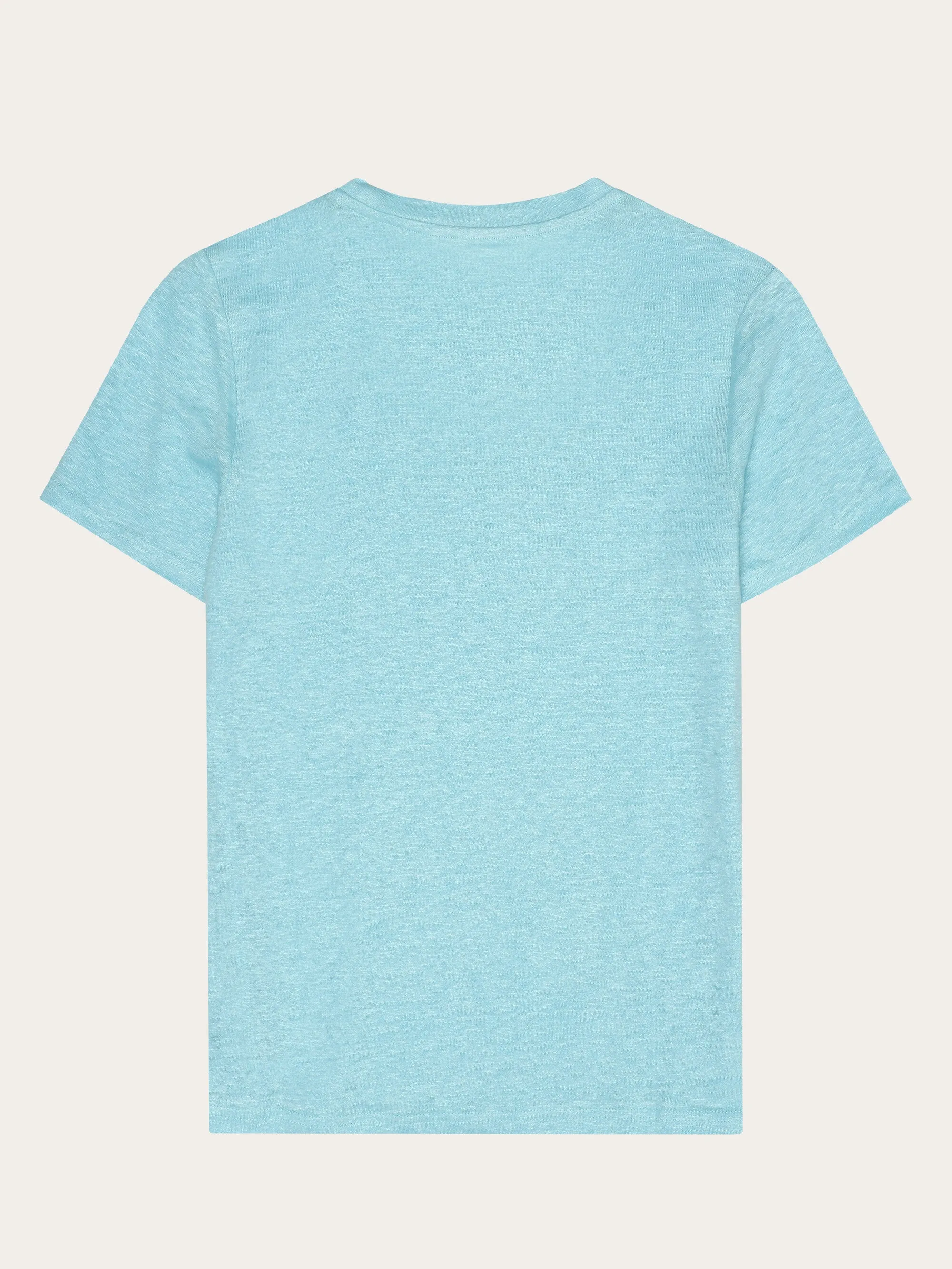 Reg linen t-shirt - Aqua-Esque Knowledge Cotton