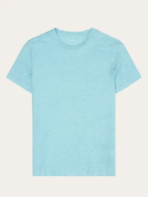 Reg linen t-shirt - Aqua-Esque Knowledge Cotton