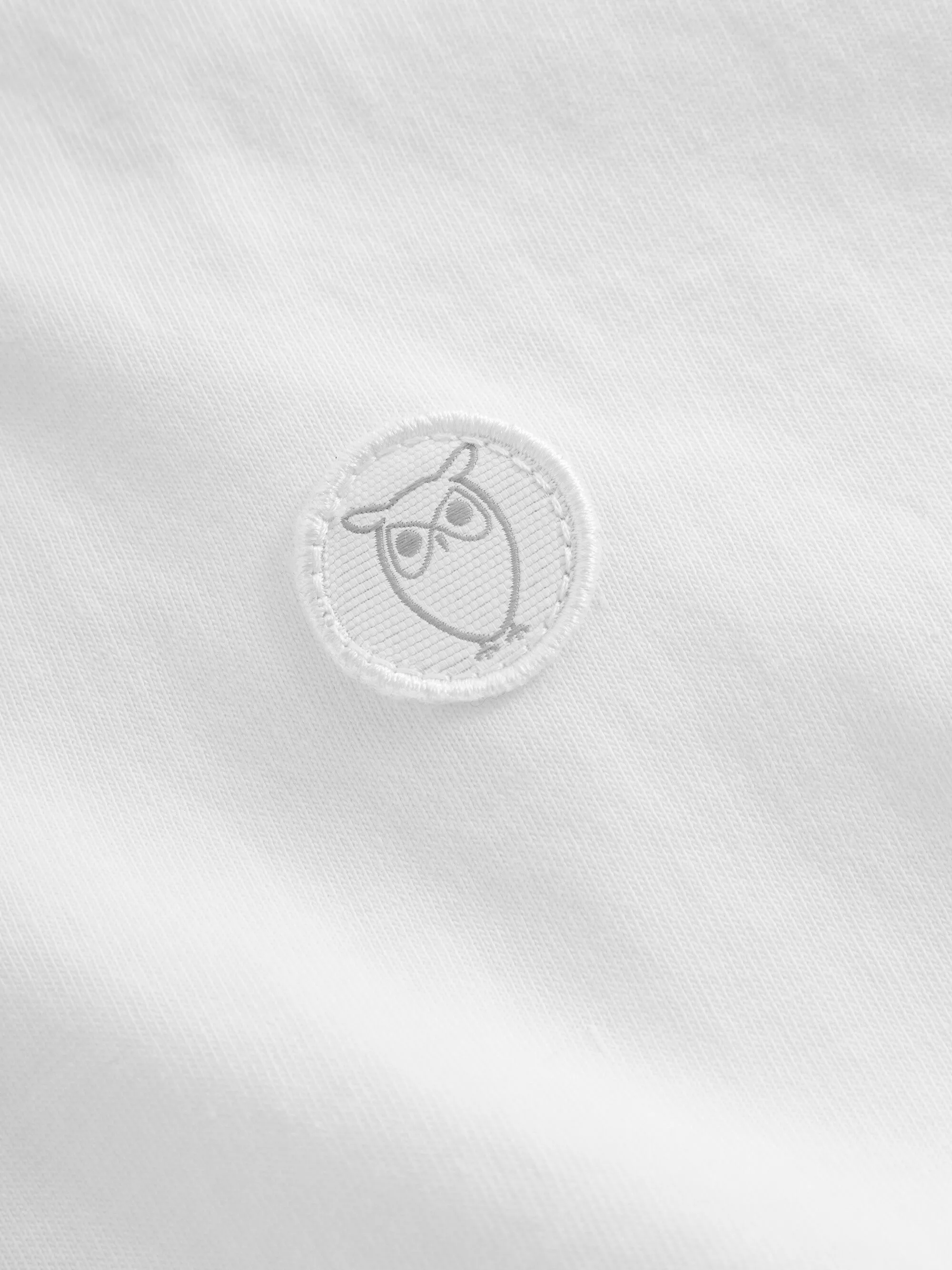 Regular fit Badge t-shirt - Bright White Knowledge Cotton
