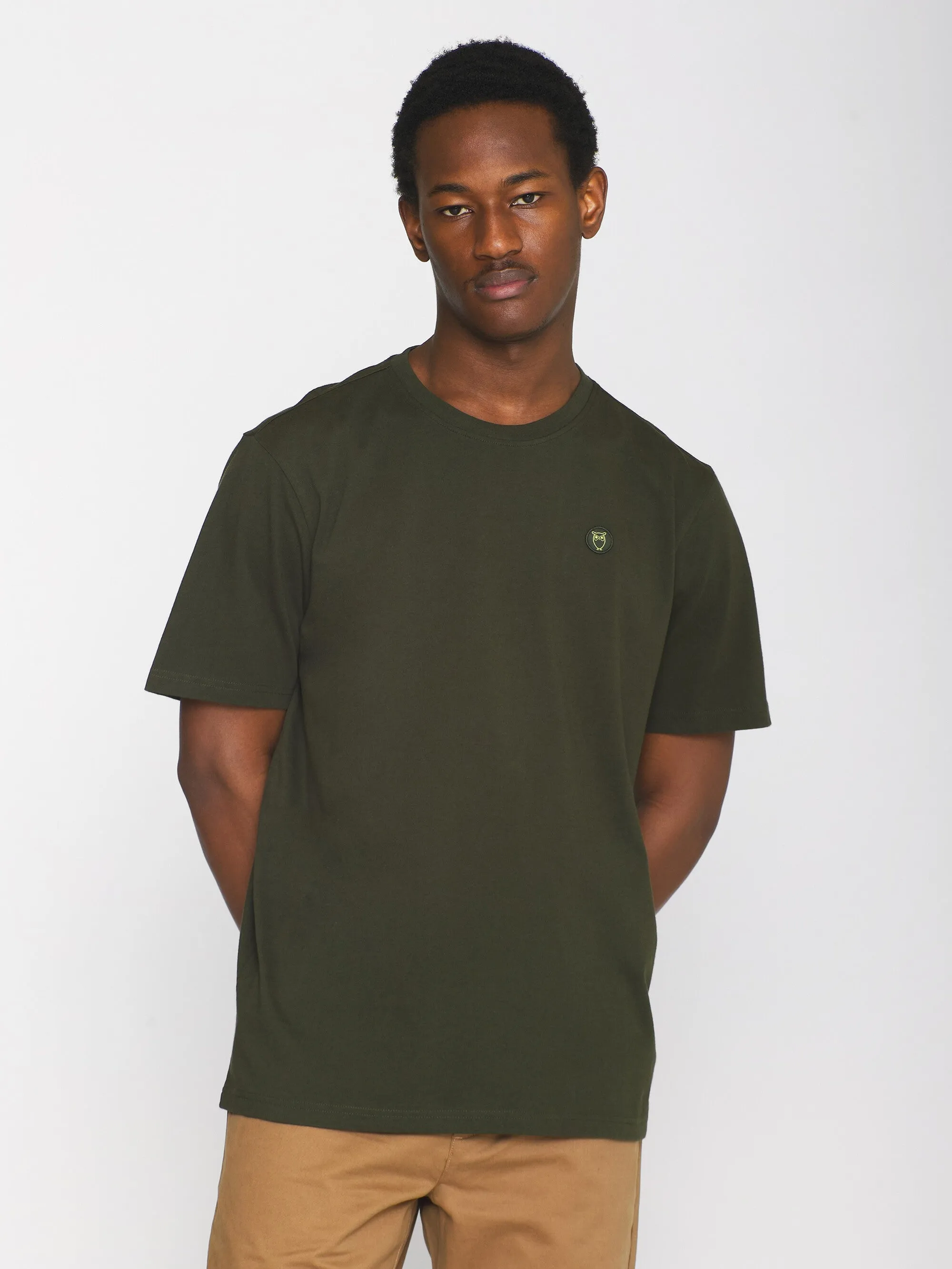 Regular fit Badge t-shirt - Forrest Night Knowledge Cotton
