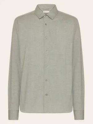 Regular fit light twill shirt - GOTS/Vegan - Burned Olive Knowledge Cotton