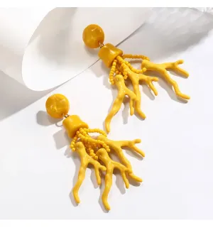 Resin Coral Drop Earrings Anna Kay Co