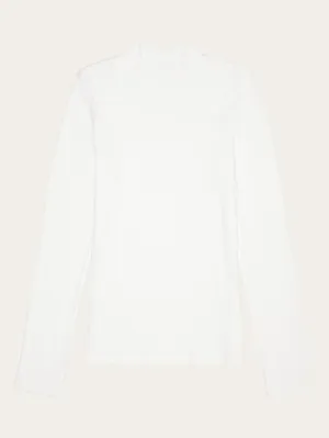 Rib high neck LS - Star White Knowledge Cotton