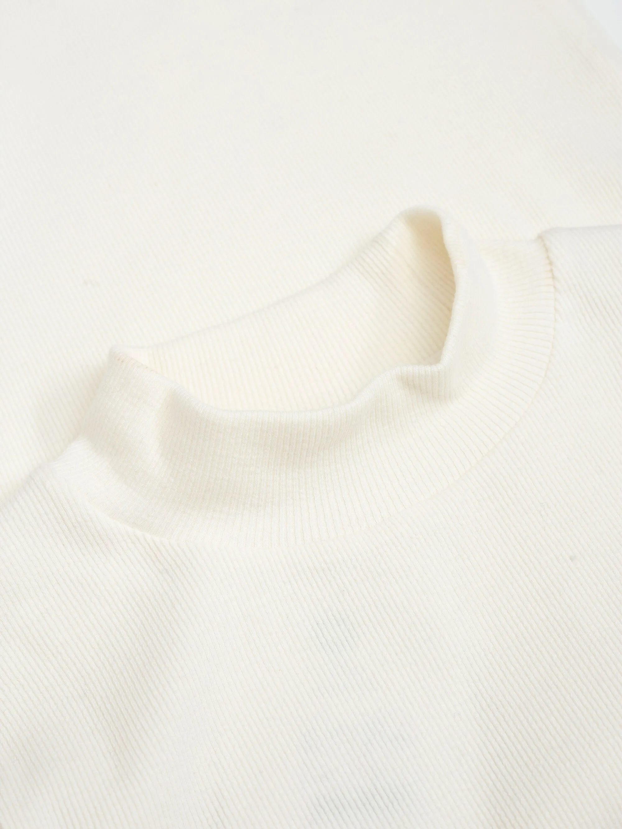 Rib high neck LS - Star White Knowledge Cotton