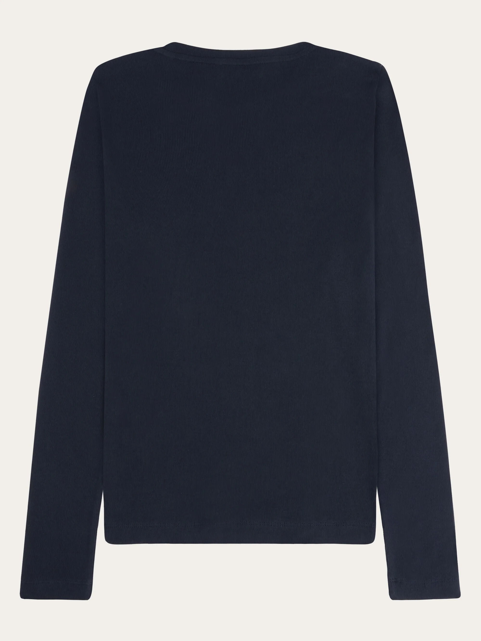 Rib Scoop neck long sleeved - Night Sky Knowledge Cotton