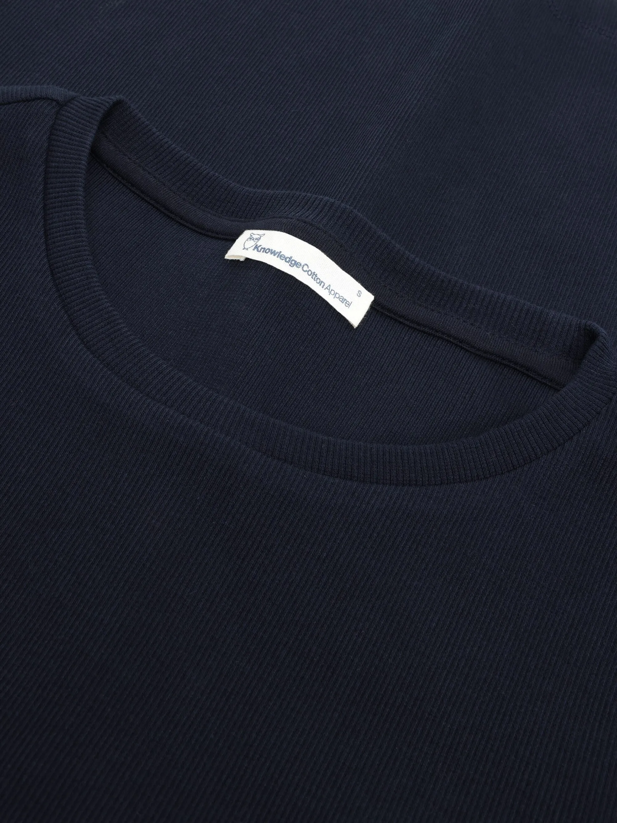 Rib Scoop neck long sleeved - Night Sky Knowledge Cotton