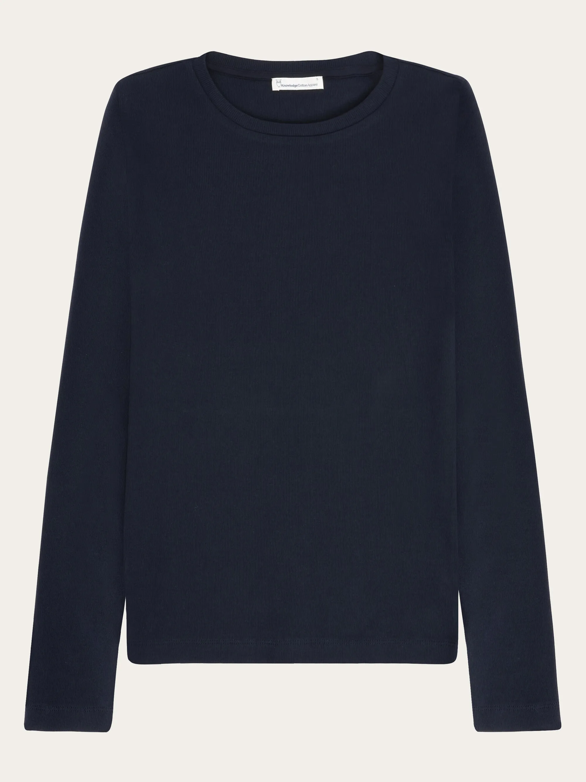 Rib Scoop neck long sleeved - Night Sky Knowledge Cotton