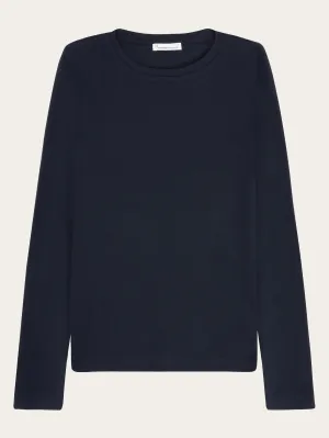 Rib Scoop neck long sleeved - Night Sky Knowledge Cotton