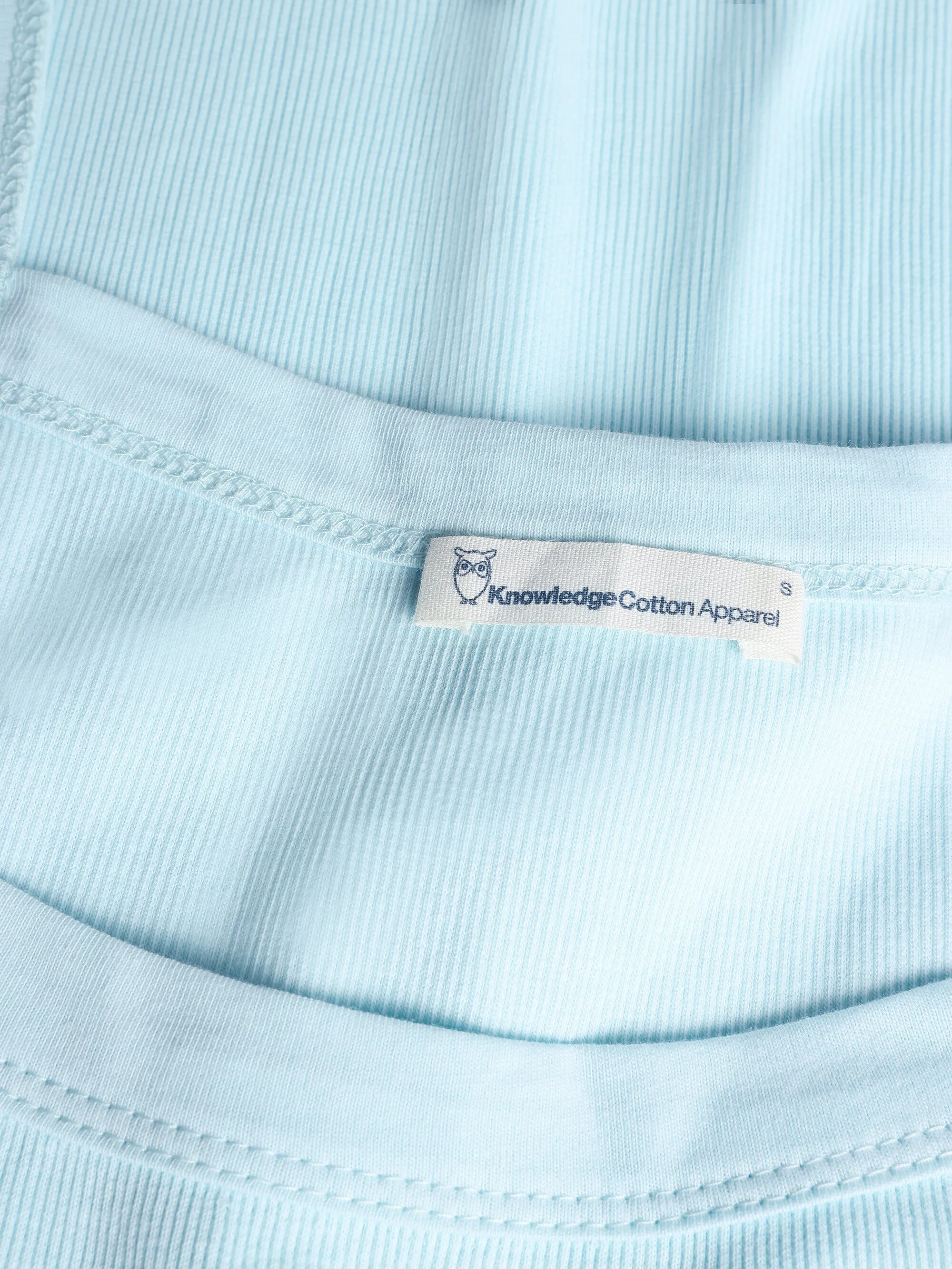 Rib strap top - Aqua-Esque Knowledge Cotton